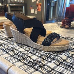 Sonoma Black Wedge Slip-Ons with Casual Comfort